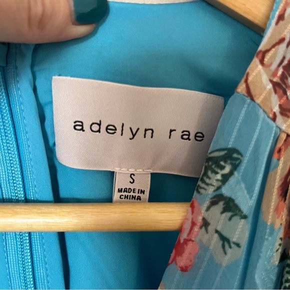 Adelyn Rae Floral Ruffle Wrap Midi Dress Blue – Size Small Feminine Romantic - Picture 8 of 15